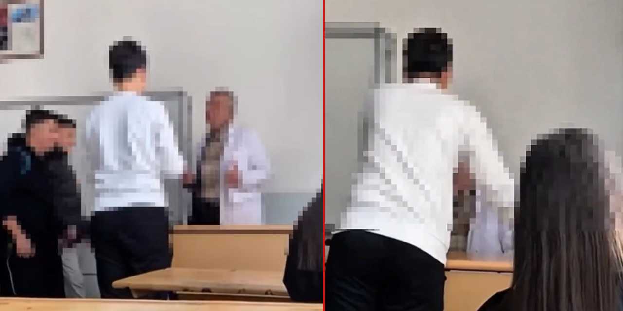 Öğretmene sınıfta yapılanlar izleyeni yerin dibine soktu: Lisede skandal görüntüler!